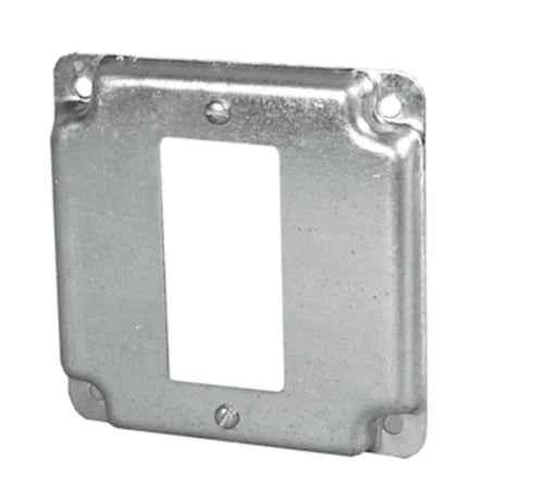 Single Decora Switch ½" Raised Cover Plate for 4x4 Metal Box