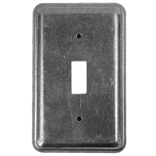 4''x 2 1/2'' Box Cover Plate Metal, Single Toggle Switch